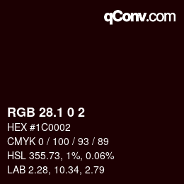 カラーコード: RGB 28.1 0 2 | qconv.com