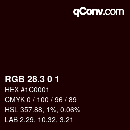 カラーコード: RGB 28.3 0 1 | qconv.com