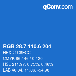 カラーコード: RGB 28.7 110.6 204 | qconv.com