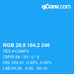 Color code: RGB 28.9 164.2 246 | qconv.com