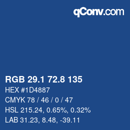 Color code: RGB 29.1 72.8 135 | qconv.com