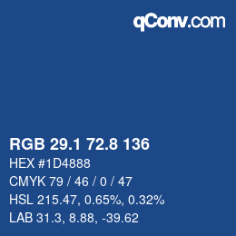 Color code: RGB 29.1 72.8 136 | qconv.com
