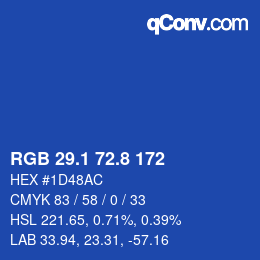 Color code: RGB 29.1 72.8 172 | qconv.com