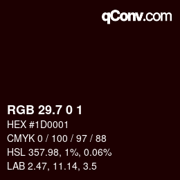 カラーコード: RGB 29.7 0 1 | qconv.com