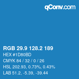 Color code: RGB 29.9 128.2 189 | qconv.com