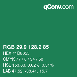 カラーコード: RGB 29.9 128.2 85 | qconv.com
