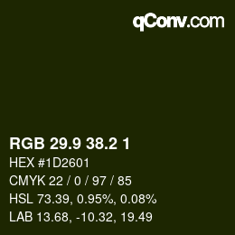 カラーコード: RGB 29.9 38.2 1 | qconv.com