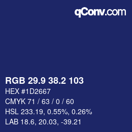 Color code: RGB 29.9 38.2 103 | qconv.com