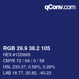 Color code: RGB 29.9 38.2 105 | qconv.com