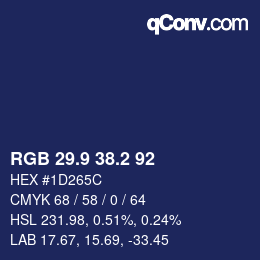 Color code: RGB 29.9 38.2 92 | qconv.com