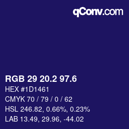 カラーコード: RGB 29 20.2 97.6 | qconv.com