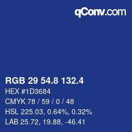 カラーコード: RGB 29 54.8 132.4 | qconv.com