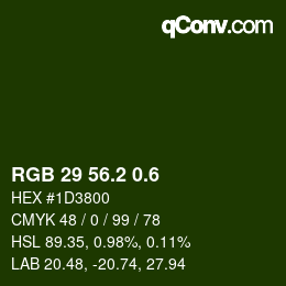 カラーコード: RGB 29 56.2 0.6 | qconv.com