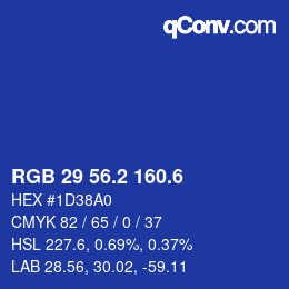 カラーコード: RGB 29 56.2 160.6 | qconv.com