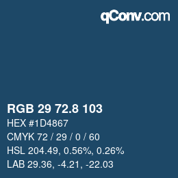 カラーコード: RGB 29 72.8 103 | qconv.com