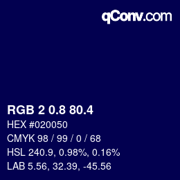 カラーコード: RGB 2 0.8 80.4 | qconv.com