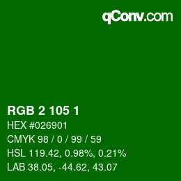 Farbcode: RGB 2 105 1 | qconv.com