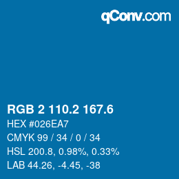 カラーコード: RGB 2 110.2 167.6 | qconv.com