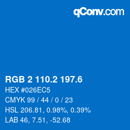 カラーコード: RGB 2 110.2 197.6 | qconv.com