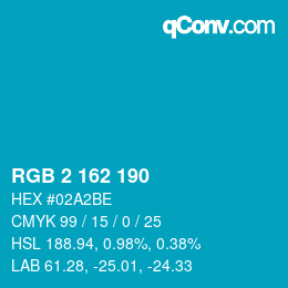 Color code: RGB 2 162 190 | qconv.com