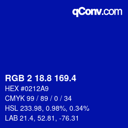 カラーコード: RGB 2 18.8 169.4 | qconv.com