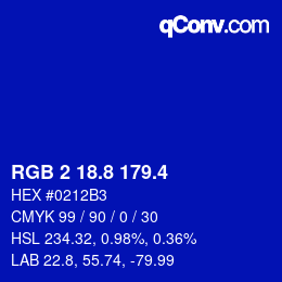 カラーコード: RGB 2 18.8 179.4 | qconv.com