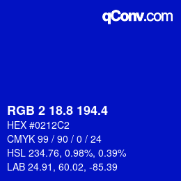 カラーコード: RGB 2 18.8 194.4 | qconv.com