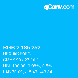 Color code: RGB 2 185 252 | qconv.com