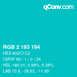 Color code: RGB 2 193 194 | qconv.com