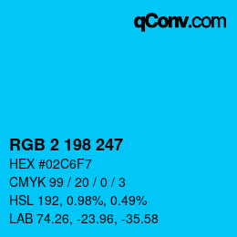 Color code: RGB 2 198 247 | qconv.com