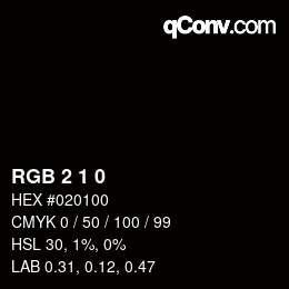 カラーコード: RGB 2 1 0 | qconv.com