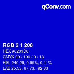 Color code: RGB 2 1 208 | qconv.com