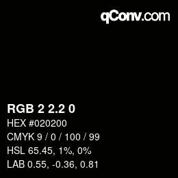 Color code: RGB 2 2.2 0 | qconv.com