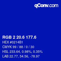 カラーコード: RGB 2 20.6 177.6 | qconv.com