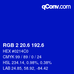 カラーコード: RGB 2 20.6 192.6 | qconv.com