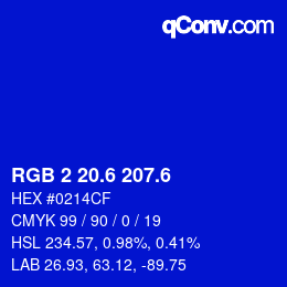 カラーコード: RGB 2 20.6 207.6 | qconv.com