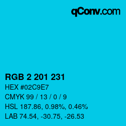 Color code: RGB 2 201 231 | qconv.com