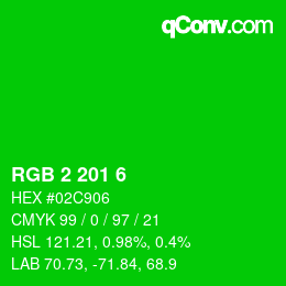 カラーコード: RGB 2 201 6 | qconv.com
