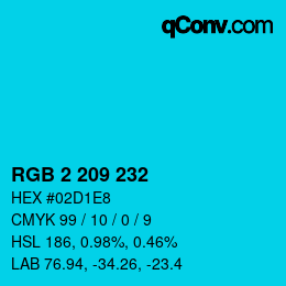 Color code: RGB 2 209 232 | qconv.com