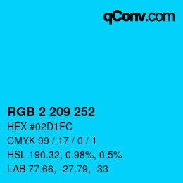 Color code: RGB 2 209 252 | qconv.com