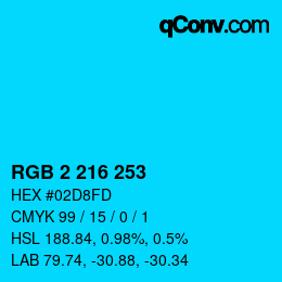 Color code: RGB 2 216 253 | qconv.com