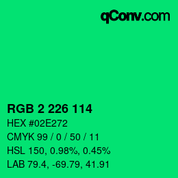 Color code: RGB 2 226 114 | qconv.com