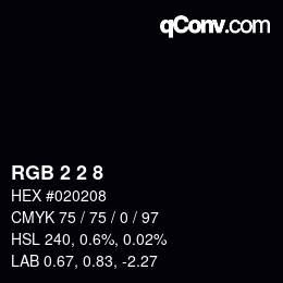 Farbcode: RGB 2 2 8 | qconv.com