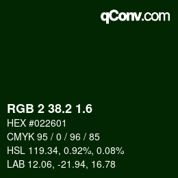 カラーコード: RGB 2 38.2 1.6 | qconv.com