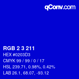 Color code: RGB 2 3 211 | qconv.com