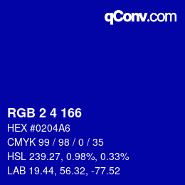 Color code: RGB 2 4 166 | qconv.com