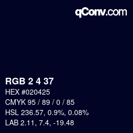 Color code: RGB 2 4 37 | qconv.com