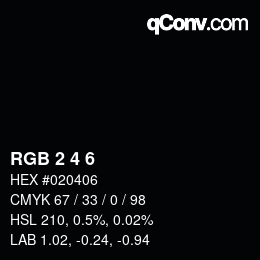 カラーコード: RGB 2 4 6 | qconv.com