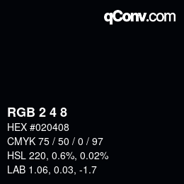 Farbcode: RGB 2 4 8 | qconv.com