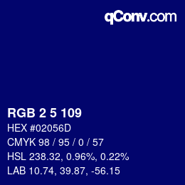 Color code: RGB 2 5 109 | qconv.com